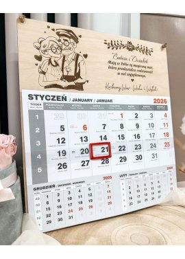 Kalendarz na Dzień Babci i Dziadka z grawerem i dedykacją