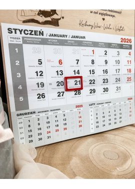 Kalendarz na Dzień Babci i Dziadka z grawerem i dedykacją
