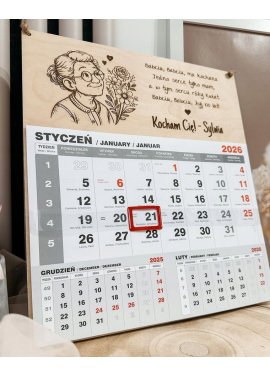 Kalendarz na Dzień Babci 2026 z wierszem i dedykacją