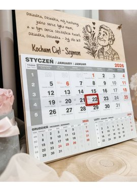 Kalendarz na Dzień Dziadka 2026 z wierszem i dedykacją