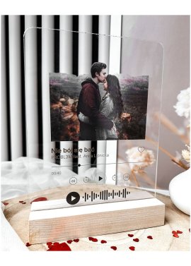Personalizowana statuetka ze zdjęciem i kodem utworu