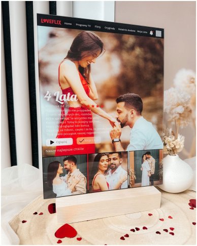ramka loveflix ze zdjęciami prezent dla pary