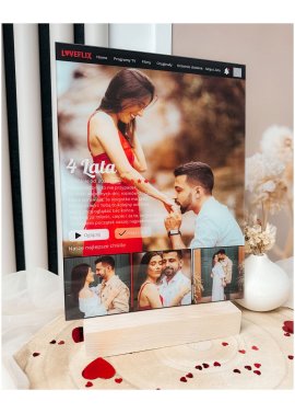 ramka loveflix ze zdjęciami prezent dla pary