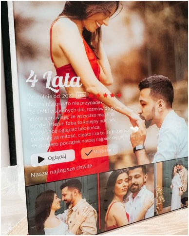 personalizowana ramka loveflix walentynki
