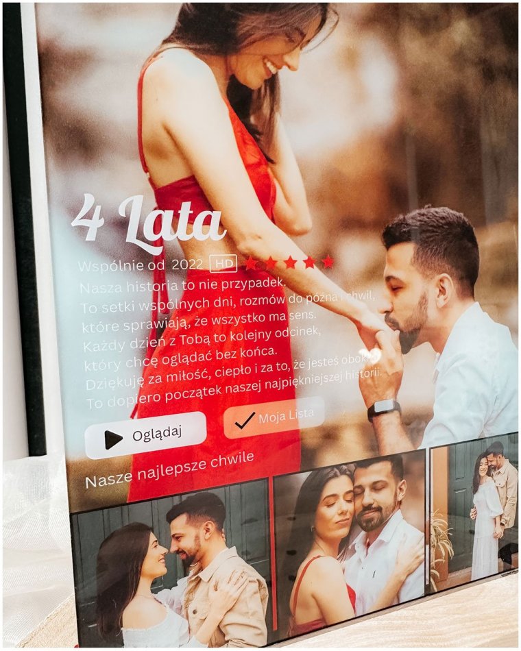 personalizowana ramka loveflix walentynki