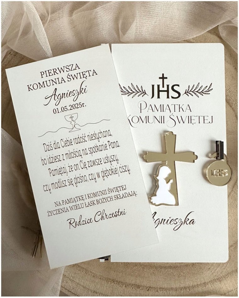 Personalizowana pamiątka I Komunii Świętej z imieniem –...