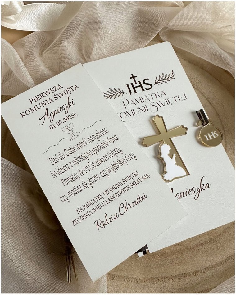 Personalizowana pamiątka I Komunii Świętej z imieniem –...