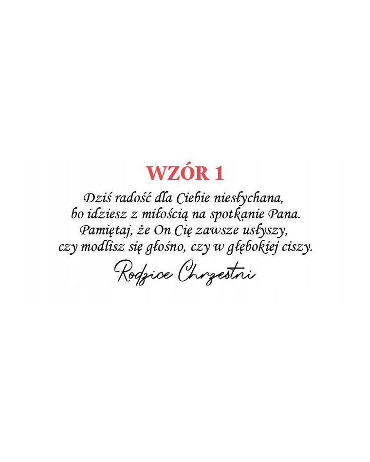 Pamiątka I Komunii Świętej w ramce z krzyżem z modlitwy –...