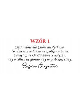 Pamiątka I Komunii Świętej w ramce z krzyżem z modlitwy –...