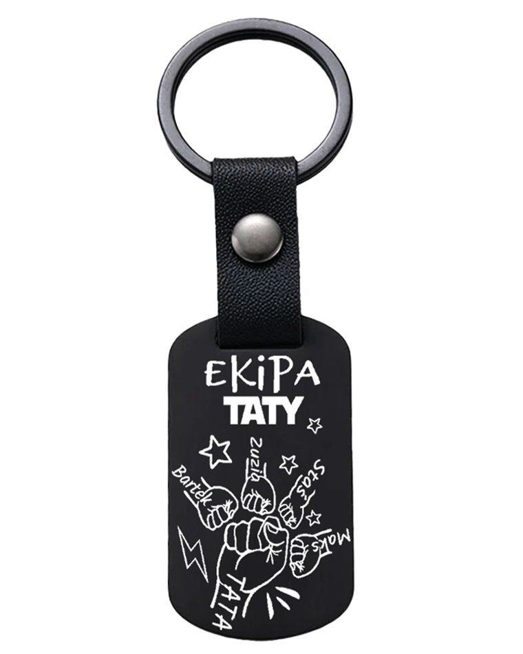Brelok dla taty z grawerem imion dzieci – personalizowany...