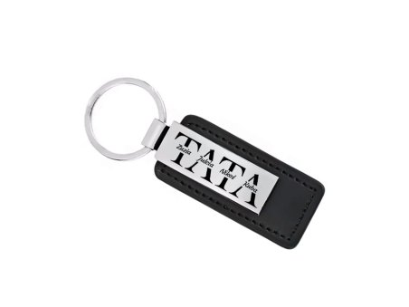 Personalizowany brelok skórzany dla Taty z grawerem imion dzieci