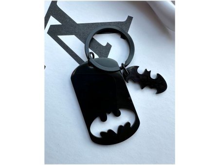 Brelok do kluczy z grawerem BATMAN CZARNY