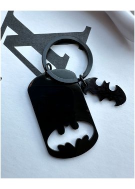 Brelok do kluczy z grawerem BATMAN CZARNY