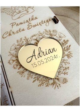 Personalizowana pamiątka Chrztu Świętego z grawerem –...