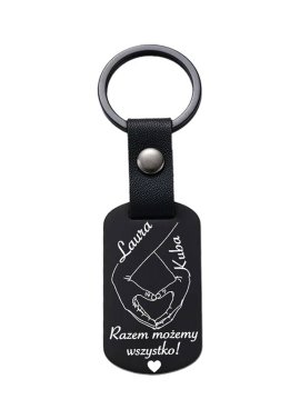Brelok do kluczy z grawerem – satynowa stal chirurgiczna...