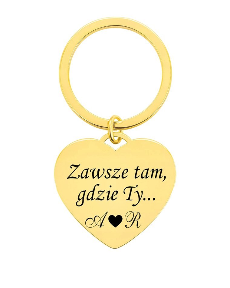 BRELOK SERCE DUŻE ZŁOTE