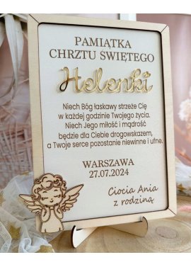 Personalizowana ramka – Pamiątka Chrztu Świętego z...
