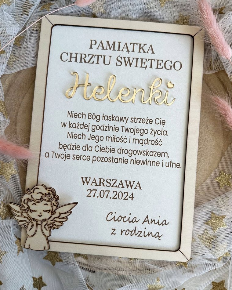 Personalizowana ramka – Pamiątka Chrztu Świętego z...