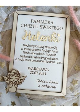 Personalizowana ramka – Pamiątka Chrztu Świętego z...