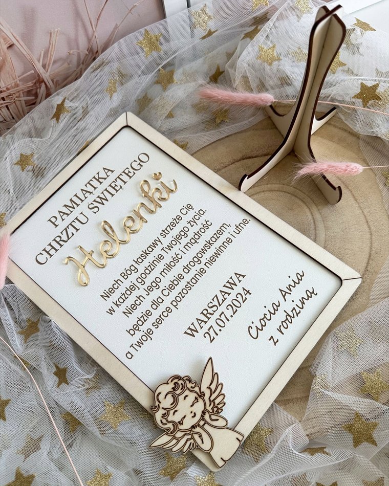 Personalizowana ramka – Pamiątka Chrztu Świętego z...