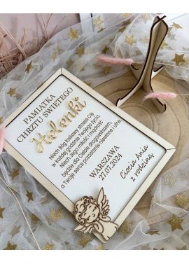Personalizowana ramka – Pamiątka Chrztu Świętego z...